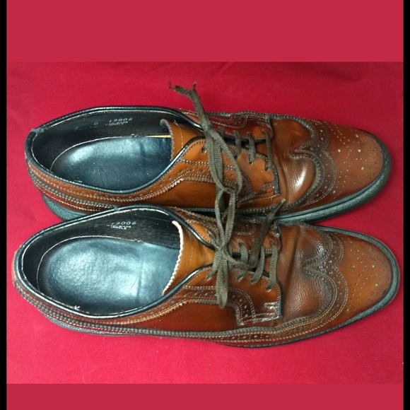 Florsheim VTG Pebbled Longwing Wingtip Oxfords sz8 main image 6